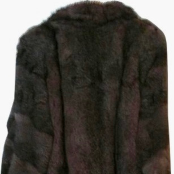 LONG GRAY RABBIT FUR COAT - Picture 3 of 13